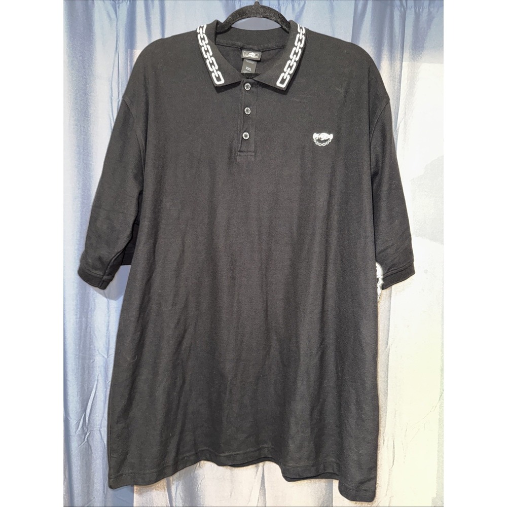 NWT Lurking Class Sketchy Tank Men's Black Chain Collar Polo Shirt Size XXL